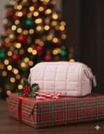 BAGSMART Makeup Bag Travel Toiletry Bag, Puffy Padded Make Up Bags for Women Makeup Organizer Case, Wide-open Pouch Purse Travel Essentials Toiletries Accessories Brushes, Pink - Image 3