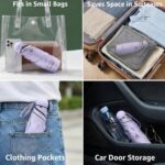 BAODINI Travel Mini Umbrella for Purse With Case Small Compact UV Sun Protection Sun Lightweight Tiny Pocket Manual Open Close Umbrella for Women Kids and Men - Image 4