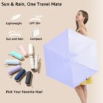 BAODINI Travel Mini Umbrella for Purse With Case Small Compact UV Sun Protection Sun Lightweight Tiny Pocket Manual Open Close Umbrella for Women Kids and Men - Image 8