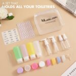 Muslish 21 Pack Leak Proof Silicone Travel Bottles Set, TSA Approved Containers for Toiletries, Travel Size Accessories and Shampoo Conditioner Bottles with Toiletry Bag (BPA Free) - Image 7