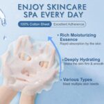 9 Pack Collagen Face Masks Skincare for Women, Hydrating Sheet Face Masks Suitable for All Skin Types, Bulk Facial Masks for Women Skin Care, Face Mask Gifts Set for Spa Party - Image 3