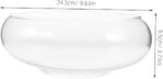 HEMOTON Flower Glass Vase Bowl for Hydroponics Decorative Terrarium Succulent Planter for Home Wedding Floral Displays Glass Design for Root Growth Visibility - Image 3