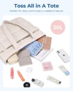 BAGSMART Tote Bag for Women, Lightweight Puffy Tote Bag with Compartments Shoulder Bag Handbag for Travel, Work, Gym - Image 4