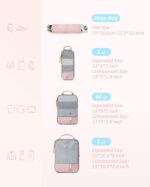 BAGSMART 6 Set /4 Set/2 Set Compression Packing Cubes for Travel, Lightweight Luggage Organizer Bags, Durable Space Saver Bags Travel Essentials - Image 3