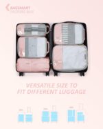 BAGSMART 6 Set /4 Set/2 Set Compression Packing Cubes for Travel, Lightweight Luggage Organizer Bags, Durable Space Saver Bags Travel Essentials - Image 4