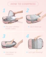 BAGSMART 6 Set /4 Set/2 Set Compression Packing Cubes for Travel, Lightweight Luggage Organizer Bags, Durable Space Saver Bags Travel Essentials - Image 5