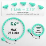 Weighted Hula Circle with 24/26 Links(51-56 Inch) for Adults Weight Loss, Infinity Fitness Hoop Plus Size, for Women Smart Exercise Equipment - Image 3