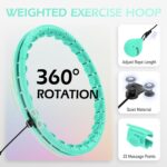 Weighted Hula Circle with 24/26 Links(51-56 Inch) for Adults Weight Loss, Infinity Fitness Hoop Plus Size, for Women Smart Exercise Equipment - Image 4