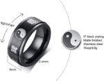 Mens Tai Chi Yin Yang Bagua Balance Ring Stainless Steel Taoism Zen Spirit Talisman Spinner Band - Image 3