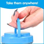 edxeducation Transparent Pattern Blocks | Mini Jar | Plastic Pattern Blocks | Practice Sorting, Measurement and Fractions | Sensory Play | Math Manipulative - Image 5