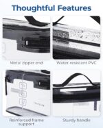 BAGSMART TSA Approved Toiletry Bag, 2 Pack Clear Makeup Cosmetic Bag Organizer, Quart Size Travel Bag for Toiletries, Carry-on Travel Accessories Essentials, Black-2pcs - Image 4