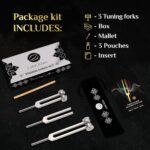 Tuning Forks for Healing Set (128Hz, 256Hz, 512Hz) — Essential Yoga and Meditation Accessories & Sound Therapy Devices - Image 4