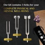Tuning Forks for Healing Set (128Hz, 256Hz, 512Hz) — Essential Yoga and Meditation Accessories & Sound Therapy Devices - Image 7