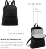 TUMI - Just In Case Foldable Backpack - Lightweight, Compact Travel Backpack - For One Bag Travel - 15.5" X 12.3" X 4.5" - Black with Gunmetal Hardware - Image 4
