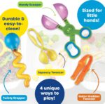 Learning Resources Helping Hands Fine Motor Tool Set Toy - Sensory Bin Sand Toys, Montessori, Plastic Tweezers, Therapy Games For Toddler, Homeschool Preschool Supplies - Image 6