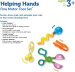 Learning Resources Helping Hands Fine Motor Tool Set Toy - Sensory Bin Sand Toys, Montessori, Plastic Tweezers, Therapy Games For Toddler, Homeschool Preschool Supplies - Image 8