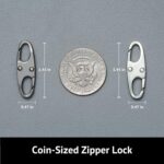 zelin Anti Theft Zipper Clips Double Opening Small Carabiner Clips, 4Pcs Elegant Zinc Alloy Zipper Pull Replacement for Travel, Commuting and Camping (Space Grey) - Image 3