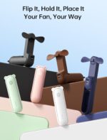 JISULIFE Handheld Mini Fan, 3 IN 1 USB Rechargeable Portable Fan [12-19 Working Hours] with Power Bank, Flashlight, Pocket Design for Travel/Summer/Concerts/Lash, Gifts for Women (Pink) - Image 5