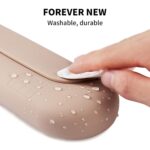 Silicone Makeup Brush Holder Travel Cosmetic Bag：Soft Portable Cosmetic Face Brushes Holder with Upgrade Anti-Fall Out Magnetic Closure, Large Travel Makeup Brush Case - Walnut - Image 6