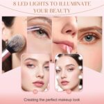 Compact Mirror, 1X/3X Magnification LED Pocket Mirror with Nternal BIattery, Mini Mirror for Purse, Pocket,Travel and Present (Pink) - Image 3