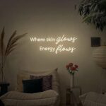 Where Skin Glows Energy Flows Neon Sign for Wall Decor, Large Neon Signs Esthetician Spa Decor for Medspa Led Neon Light Beauty Salon Decor, Neon Spa Salon Sign. Size:24inch - Image 5