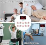 Wireless Call Light System for Medical Office,20 Call Buttons for Elderly,1000ft, Patient Call Bell with 1 Display Receiver for Clinic Nursing Home Health Care,Assisted Living - Image 3