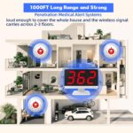 Wireless Call Light System for Medical Office,20 Call Buttons for Elderly,1000ft, Patient Call Bell with 1 Display Receiver for Clinic Nursing Home Health Care,Assisted Living - Image 5