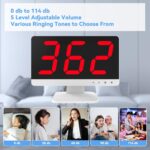 Wireless Call Light System for Medical Office,20 Call Buttons for Elderly,1000ft, Patient Call Bell with 1 Display Receiver for Clinic Nursing Home Health Care,Assisted Living - Image 7