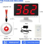 Wireless Call Light System for Medical Office,20 Call Buttons for Elderly,1000ft, Patient Call Bell with 1 Display Receiver for Clinic Nursing Home Health Care,Assisted Living - Image 8