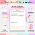 ADHD Daily Planner Notepad for Neurodivergent Adults - Productivity Daily Planner Desk Pad & Task Management to Stay Organized and Focused Note Pad (Rainbow, A4 Portrait) - Image 3