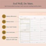 Work-Life Balance Planning Pad - Best Weekly to Do Pad for Productivity, Wellness, Self Care - Goal Setting, Gratitude, Habit Tracking, Daily to Do List (Sand Grey) - Image 3