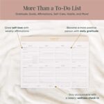 Work-Life Balance Planning Pad - Best Weekly to Do Pad for Productivity, Wellness, Self Care - Goal Setting, Gratitude, Habit Tracking, Daily to Do List (Sand Grey) - Image 4