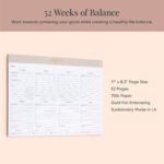 Work-Life Balance Planning Pad - Best Weekly to Do Pad for Productivity, Wellness, Self Care - Goal Setting, Gratitude, Habit Tracking, Daily to Do List (Sand Grey) - Image 6