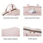 BAGSMART Toiletry Bag Travel Bag with Hanging Hook, Water-resistant Makeup Cosmetic Bag Travel Organizer for Accessories, Shampoo, Full-size Container, Toiletries (Baby Pink, Medium) - Image 7