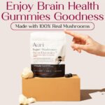 Auri Super Mushroom Focus Gummies - w/Lion's Mane, Alpha GPC & Rhodiola - Mushrooom Supplement to Support Cognitive Function, Mental Clarity, Focus & Energy | 60 Gummies, Vegan Friendly, Non GMOs - Image 4
