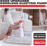 Travel Vacuum Storage Bags with Rechargeable USB Pump, 12 Pack Carry-On Size Compression Packing Bags for Luggage and Suitcase, Space Saver for Clothes and Clothing Travel - Image 3