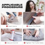 Travel Vacuum Storage Bags with Rechargeable USB Pump, 12 Pack Carry-On Size Compression Packing Bags for Luggage and Suitcase, Space Saver for Clothes and Clothing Travel - Image 5