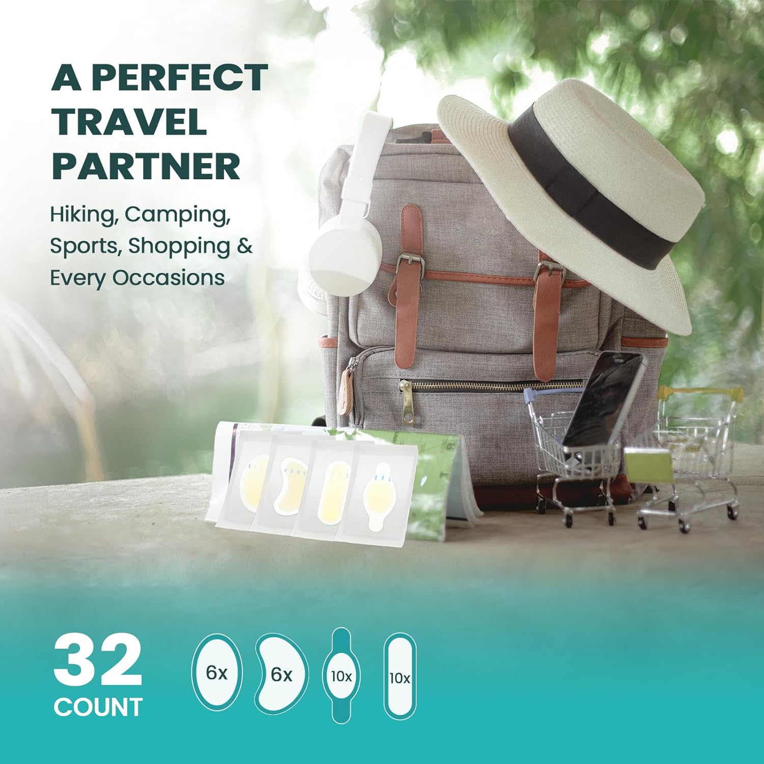 Hydrocolloid Gel Blister Bandages Pads - (Variety Pack) Promifun 32ct Waterproof Adhesive Blisters Bandages - Blister Pads for Heel, Foot, Toe, Feet - Gel Blister Chshions for Prevention & Recovery - Image 7