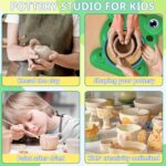 Pottery Wheel for Kids - Complete Pottery Painting Kit Arts and Crafts for Kids Ages 8-12 with 3 Pack Air Dry Clay Art Supplies Toys for Girls Boy Birthday Gift for 6 7 8 9 10 11 12+ - Image 5