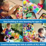 Brain Flakes 500 Piece Set, Ages 3+, Interlocking Plastic Disc Toy for Creative Building, Educational STEM Learning, Construction Block Play for Kids, Teens, Adults, Boys, and Girls - Image 4