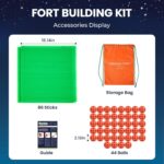 Tiny Land Glow Fort Building Kit for Kids Creative Fort Indoor & Outdoor Construction Toys with 86 Rods and 44 Balls for 5-12 Year Old Boys & Girls STEM Building Toy Gifts with Storage Bag - Image 5