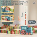 Domino Train Toys Kids Games - Automatic Stacking Creative Game 3+ Year Old - Stem Montessori Toy for Boys 4-6 - Summer Autistic Christmas Birthday Gifts 5 6 Toddler Ages 4-8 - Image 5