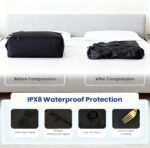 Vacuum Storage Bags for Travel with Portable Pump, Upgraded Vacuum Compression Bags for Travel, IPX8 Waterproof Zipper & 420D Nylon, Includes Electric Pump, Save 60% Luggage Space, 5-7 Day Trip - Image 6
