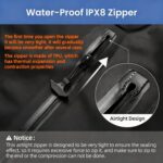 Vacuum Storage Bags for Travel with Portable Pump, Upgraded Vacuum Compression Bags for Travel, IPX8 Waterproof Zipper & 420D Nylon, Includes Electric Pump, Save 60% Luggage Space, 5-7 Day Trip - Image 8