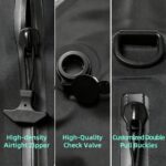 Vacuum Storage Bags for Travel with Portable Pump, Upgraded Vacuum Compression Bags for Travel, IPX8 Waterproof Zipper & 420D Nylon, Includes Electric Pump, Save 60% Luggage Space, 5-7 Day Trip - Image 9