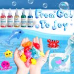 Kiditos Magic Water Elf Toy Kit–Squishies for Kids, 10 Gels & 6 Molds, Magic Gel Water Pets Sensory Toy, Fun DIY Craft Kit, Party Favors, Birthday & Christmas Gifts for Kids Ages 3+ - Image 4