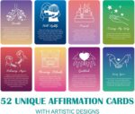 A ART·ZONE 52 Pcs Positive Affirmations Meditation Spiritual Self Care Cards Gifts, 9.7x6 cm Paper Prints - Image 3