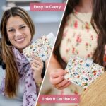 Passport Holder for Travel Essentials, RFID Blocking Leather Cover Wallet with Magnetic Closure, Aesthetic & Cute Passport Book Case for Women and Men - Wildflower - Image 7