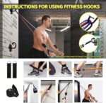 Wall Mount Workout Anchors with Bands - Resistance Band Wall Anchor for Home Gym Exercise, Strength Training & Family Fitness - Image 6