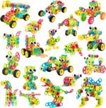 NXONE 195 PCS Educational STEM Toys for Boys and Girls Ages 3 4 5 6 7 8 9 10 Construction Building Blocks Toy Building Sets Kids Toys Creative Activities Games with Storage Box - Image 8